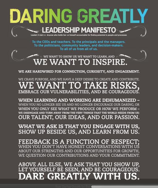 DaringGreatly LeadershipManifesto 8x10