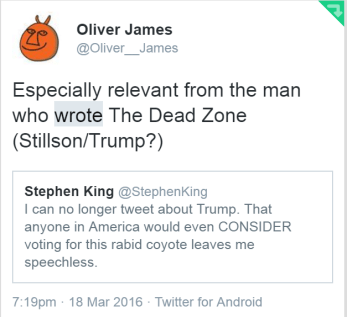 Stephen King tweet